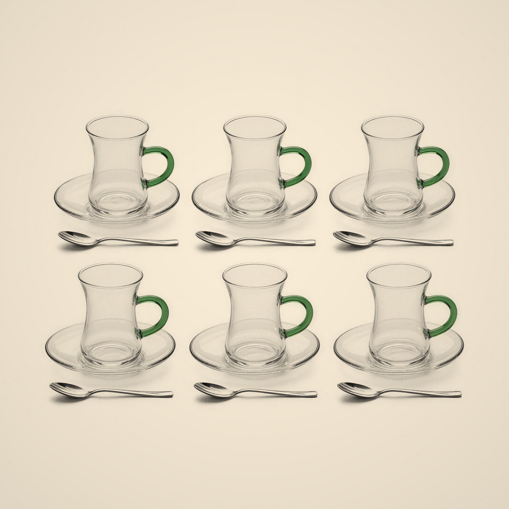 Ember Teardrop Tea Set with Green Handles — included in this bundle