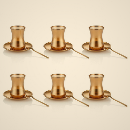 Lanora Amber Titanium Tea Set