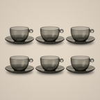 Smoke Glass Cup Set with Crystal-Ball Detail — included in this bundle