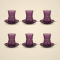 Lanora Lace Matte Purple Tea Set — 18 Piece