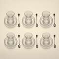 Lanora Laurel Tea Set with Teardrop Saucers — 18 Piece