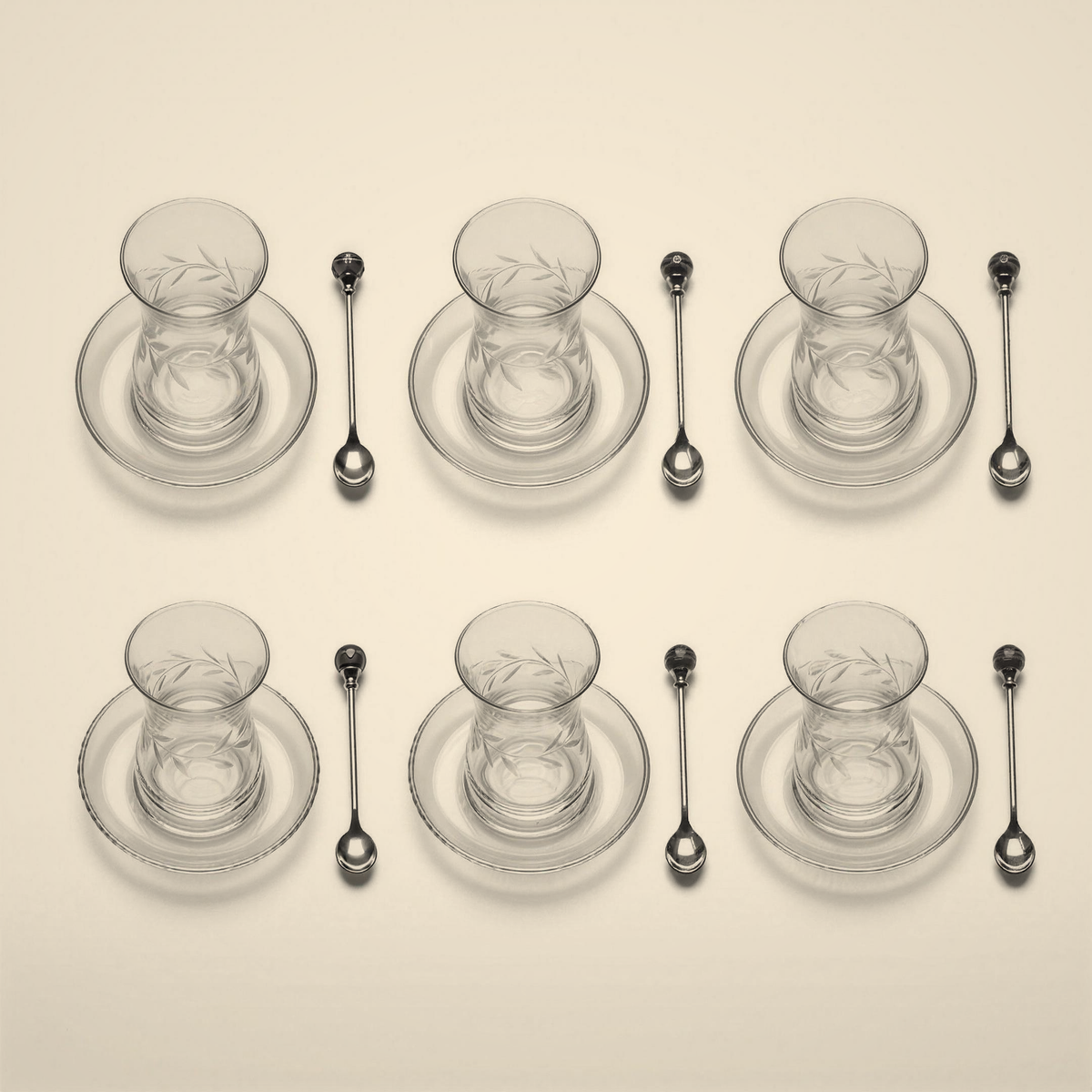 Lanora Laurel Tea Set with Teardrop Saucers — 18 Piece