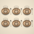 Lanora Laurel Titanium-Saucer Tea Set — 18 Piece