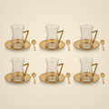 Lanora Falcon Tea Set with Metal Saucers and Sword Handles