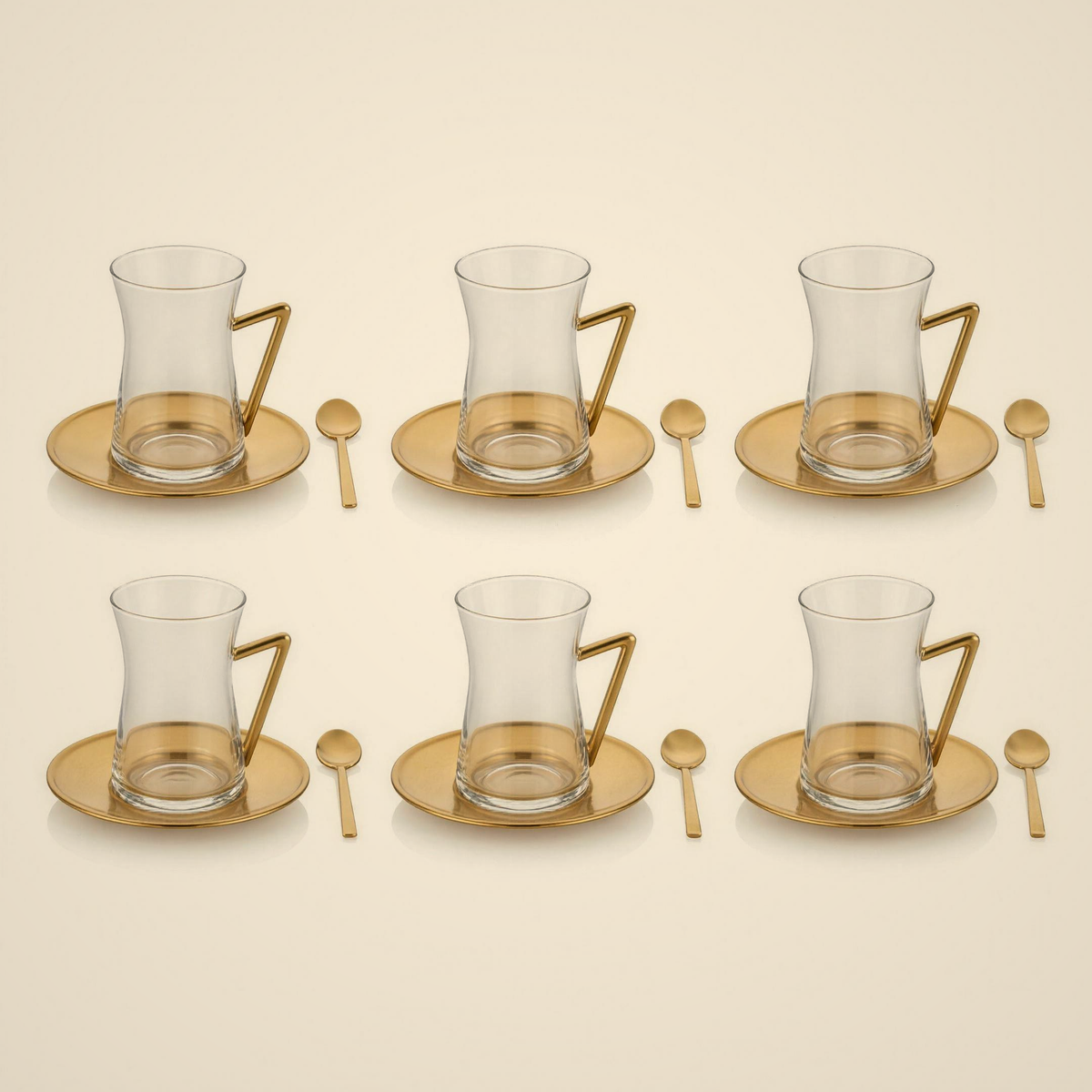 Lanora Falcon Tea Set with Metal Saucers and Sword Handles