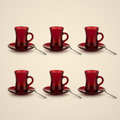 Lanora Ruby Handled Tea Set