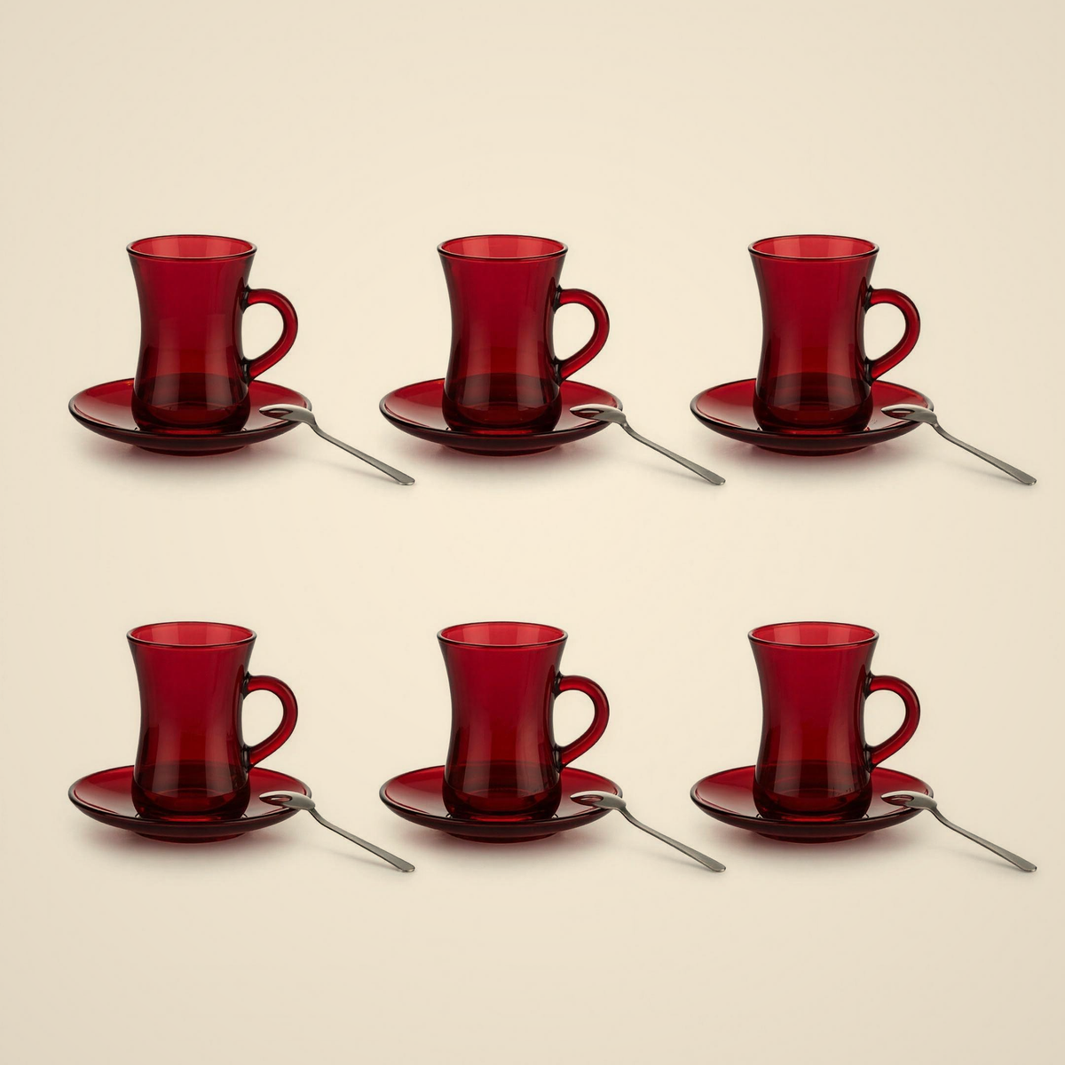 Lanora Ruby Handled Tea Set