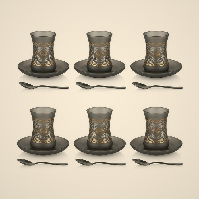 Lanora Smoke Heritage Tea Set — 18 Piece