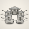 Lanora Belle Steel-Handle Stainless Steel Cookware Set — 8 Piece
