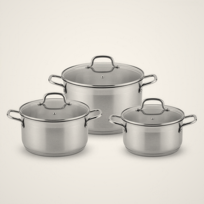Lanora Atelier Stainless Steel Cookware Set — 6 Piece