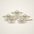 Lanora Alabaster Pure Ceramic Cookware Set — 9 Piece