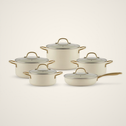 Lanora Alabaster Pure Ceramic Cookware Set — 9 Piece