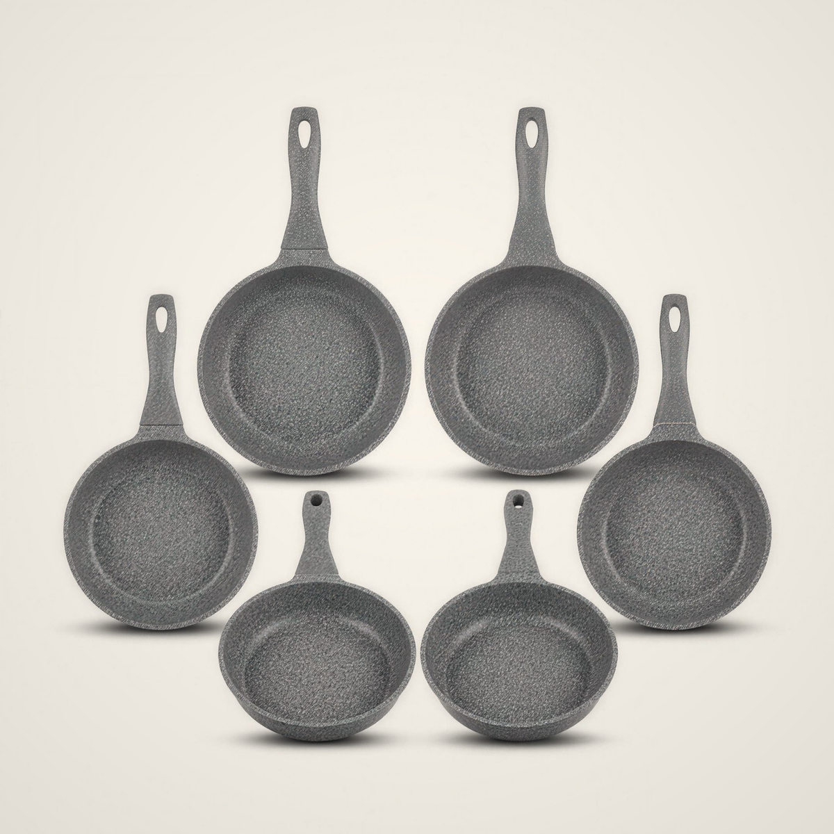 Lanora Solo Granite Egg Pan Set — 6 Piece