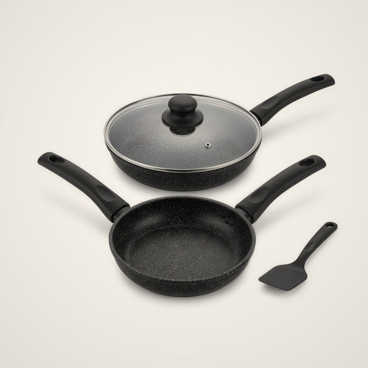 Lanora Forge Die-Cast Granite Egg Pan Set — 4 Piece
