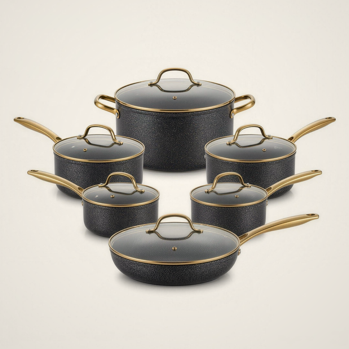 Lanora Harbor Granite Cookware Set — 9 Piece