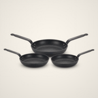 Forge Cast Granite Fry Pan Set — 3 Piece — included in this bundle