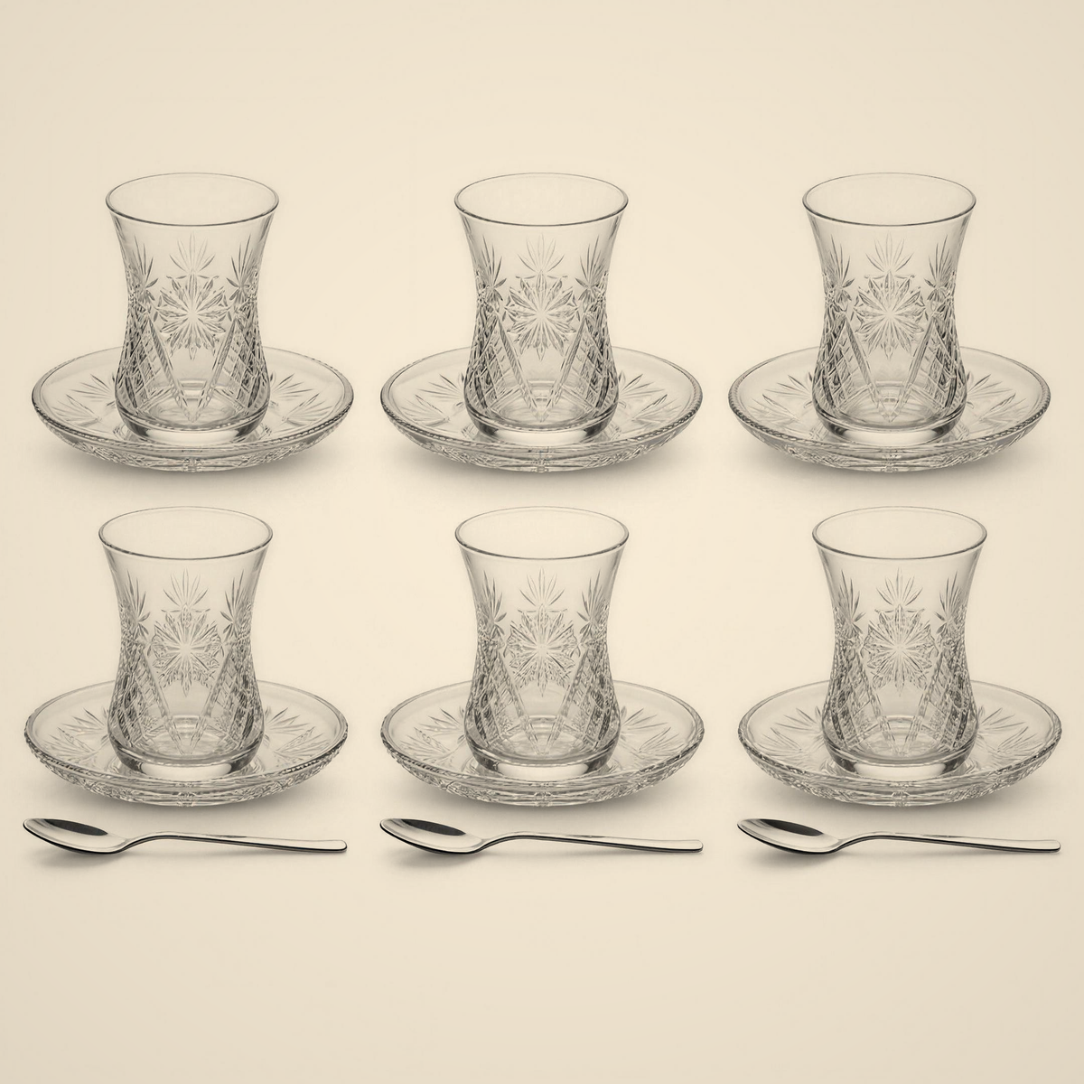 Lanora Daisy Crystal-Accent Tea Set — 18 Piece
