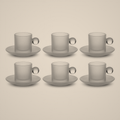 Lanora Frost Matte Cup Set with Crystal-Ball Detail