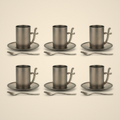 Lanora Sovereign Titanium Tea Set with Sword Handles