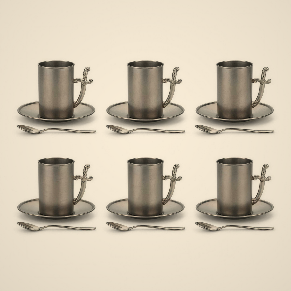 Lanora Sovereign Titanium Tea Set with Sword Handles