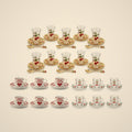 Cherry Full-Table Bundle — tea set, porcelain cups and mirra cups together