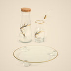 Pour & Present Bundle — Ivy carafe set and Gilt presentation set together